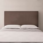 Cabeceira Estofado Liso Cama de Casal Agatha Marrom