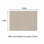 Cabeceira Estofado Liso Cama de Casal Agatha Bege