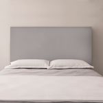 Cabeceira Estofado Liso Cama Queen Agatha Cinza