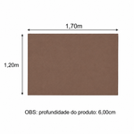 Cabeceira Estofado Liso Cama Queen Agatha Marrom