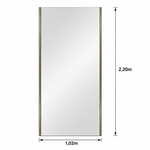 Porta Espelho Autes, Luminum, Inovatto medidas 2,20m x 1,02m