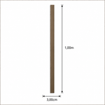 Puxador Trend Grande 1,00m MDF com 04 Dobradiças Champagne