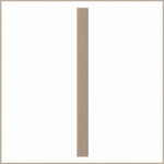 Kit 02 Puxadores Trend Pequeno 25cm MDF com 04 Dobradiças Champagne