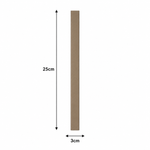 Kit 02 Puxadores Trend Pequeno 25cm MDF com 04 Dobradiças Champagne
