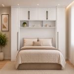 Guarda Roupa Casal com Cabeceira 3 Peças Lotus Branco
