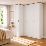 Guarda Roupa Canto Reto 5 Portas MDF Altezza Clean Belmax Branco