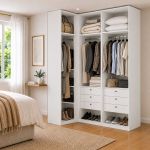 Guarda Roupa Canto Reto 5 Portas MDF Altezza Clean Belmax Branco