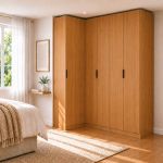 Guarda Roupa Canto Reto 5 Portas MDF Altezza Clean Belmax Freijó