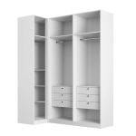 Guarda Roupa de Canto Reto 5 Portas 1 Reflecta Altezza Clean Belmax Branco