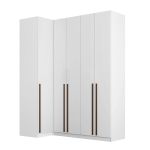 Guarda Roupa Canto Reto 5 Portas MDF Altezza Trend Belmax Branco