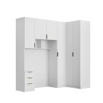 Quarto Modulado Solteiro 4 Peças Altezza Clean Belmax Branco