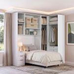Quarto Modulado Solteiro 4 Peças Altezza Clean Belmax Branco