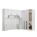 Quarto Modulado Casal 6 Peças Altezza Belmax Branco