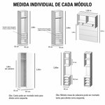 Quarto Modulado Casal 6 Peças Altezza Belmax Branco