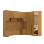 Quarto Modulado Casal 6 Peças Altezza Belmax Freijó