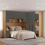 Quarto Modulado Casal 6 Peças Altezza Belmax Freijó/Titânio