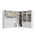 Quarto Modulado Queen 6 Peças Altezza Clean Belmax Branco