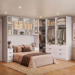 Quarto Modulado Queen 6 Peças Altezza Clean Belmax Branco