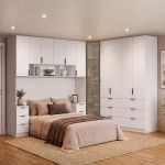 Quarto Modulado Queen 6 Peças Altezza Clean Belmax Branco