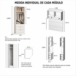Quarto Modulado Queen 6 Peças Altezza Clean Belmax Branco