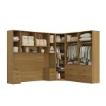 Quarto Modulado Queen 6 Peças Altezza Clean Belmax Freijó