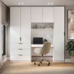 Guarda Roupa Modular 5 Portas com Mesa Altezza Clean Belmax Branco