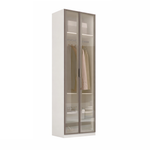 Guarda Roupa Modular 2 Portas Reflecta com Gavetas 70cm Altezza Belmax Branco
