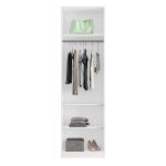 Guarda Roupa Modular 2 Portas Reflecta com Prateleiras/Cabideiros 70cm Altezza Belmax Branco