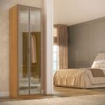 Guarda Roupa Modular 2 Portas Reflecta com Prateleiras/Cabideiros 70cm Altezza Belmax Freijó