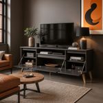 Rack para TV 150cm MDF Dallas ON Móveis Grafite BP