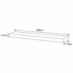 Prateleira 150cm MDF Dallas ON Móveis Branco BP