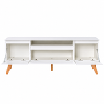 Rack para TV com Painel e Prateleira 150cm MDF Dallas ON Móveis Branco BP