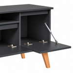 Rack para TV com Painel e Prateleira 150cm MDF Dallas ON Móveis Grafite BP