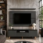 Rack para TV com Painel e Prateleira 150cm MDF Dallas ON Móveis Oliva BP