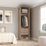 Guarda Roupa Modular 2 Portas com Gavetas 70cm Altezza Trend Belmax Carvalho