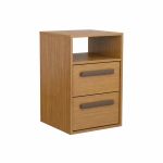 Mesa de Cabeceira 2 Gavetas MDF Altezza Trend Belmax Freijo