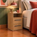 Mesa de Cabeceira 2 Gavetas MDF Altezza Trend Belmax Freijo