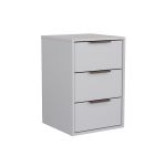 Mesa de Cabeceira 3 Gavetas MDF Altezza Clean Belmax Branco