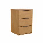 Mesa de Cabeceira 3 Gavetas MDF Altezza Clean Belmax Freijo