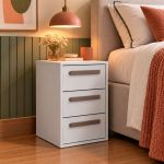 Mesa de Cabeceira 3 Gavetas MDF Altezza Trend Belmax Branco