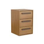 Mesa de Cabeceira 3 Gavetas MDF Altezza Trend Belmax Freijo
