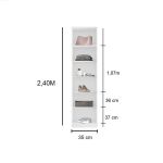 Guarda Roupa Modular 1 Porta com Prateleiras 35cm Altezza Trend Belmax Carvalho