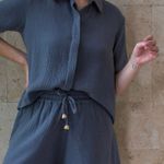 SHORT OLGA RELAX CINZA