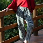 CALÇA TWEED DE ALGODÃO 