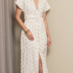 Vestido bordado midi
