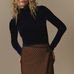 Blusa Gola Alta Veludo azul eclipse