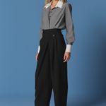 Calça Pregas Assimetricas 