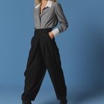 Calça Pregas Assimetricas 