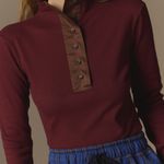 Blusa Canelada Gola Alta marsala