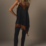 Vestido Lingerie Curto preto/ambar